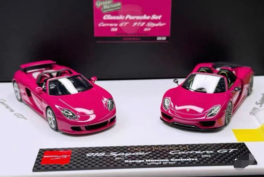 MAKE UP Taiwan Exclusive 1/43 Porsche 918 & Carrera GT Ruby Stone Set