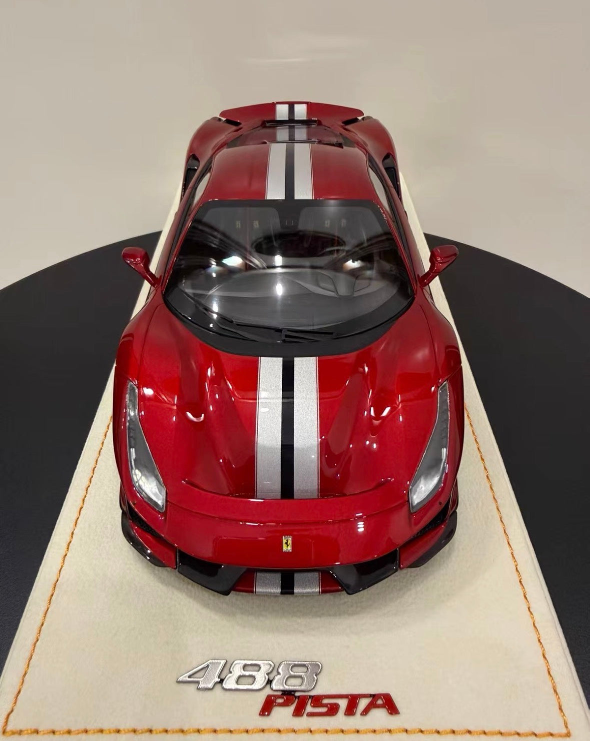 MR Collection 1/18 Ferrari 488 Pista Rosso Corsa Stripe Limited 20 Pcs