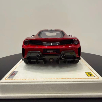 MR Collection 1/18 Ferrari 488 Pista Rosso Corsa Stripe Limited 20 Pcs