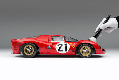 Amalgam 1/8 Ferrari 330 P4 #21 – 1967 Le Mans Race Car Model | Air Shipping from China