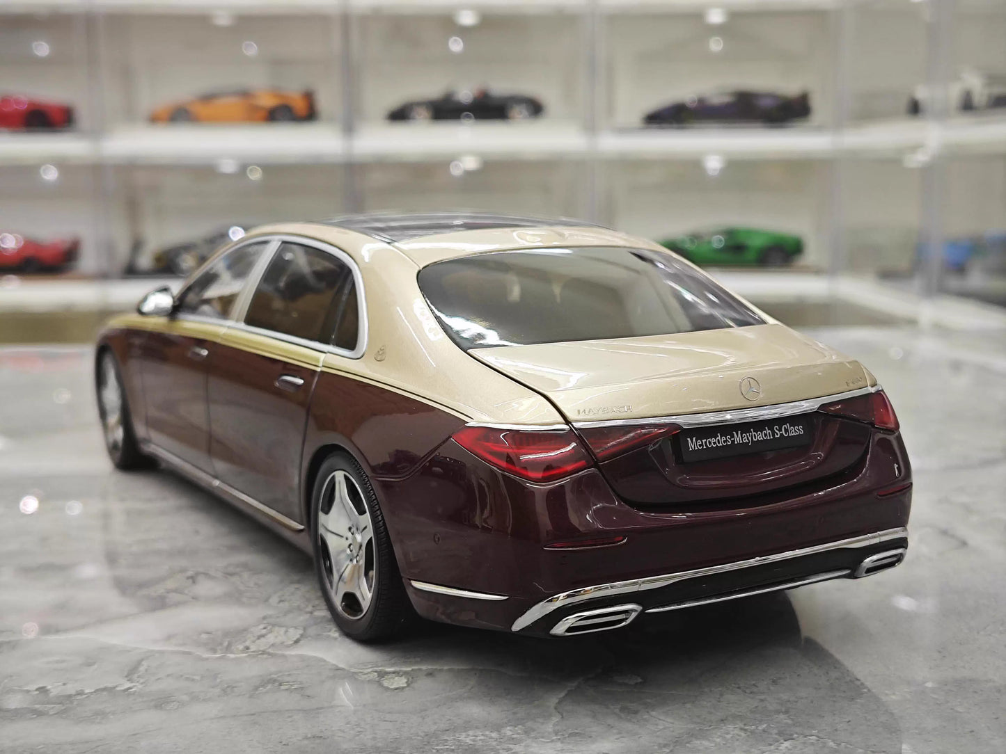 Almost Real 1/18 Mercedes-Maybach S680 Two-Tone Kalahari Gold Diecast Model