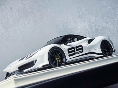 Davis & Giovanni 1/18 Ferrari 488 Pista Artist Edition No.99 White/Black Limited 30