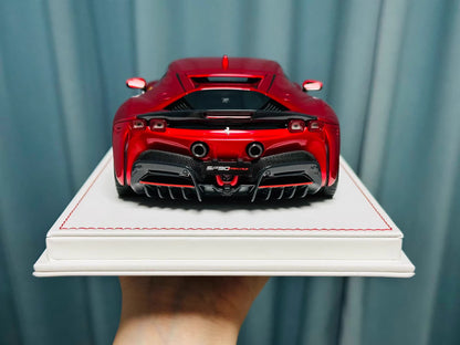 Davis & Giovanni 1/18 Ferrari SF90 Stradale Candy Red No.6/6 Carbon Wheels