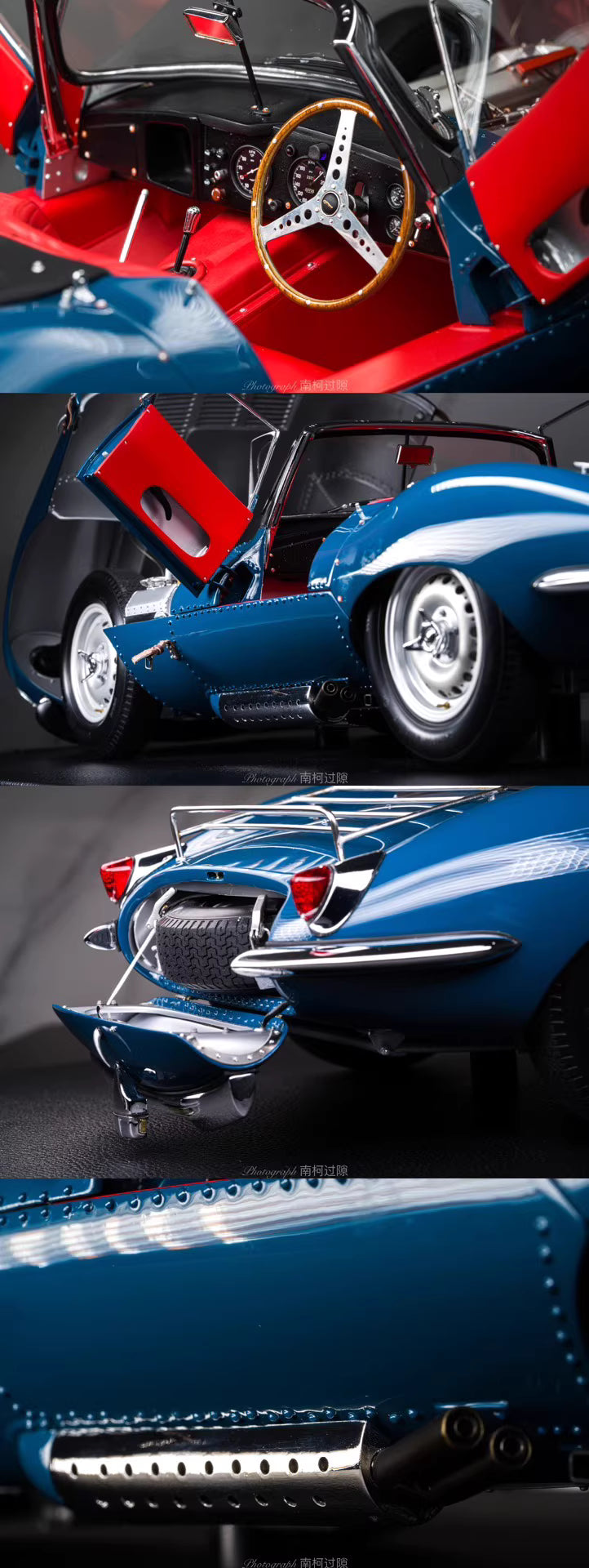 Amalgam 1/8 Jaguar XKSS Roadster – Classic Blue Model | Air Shipping from China