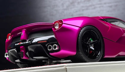 Davis & Giovanni 1/18 Ferrari LaFerrari Chrome Flash Pink Resin Model Limited 3