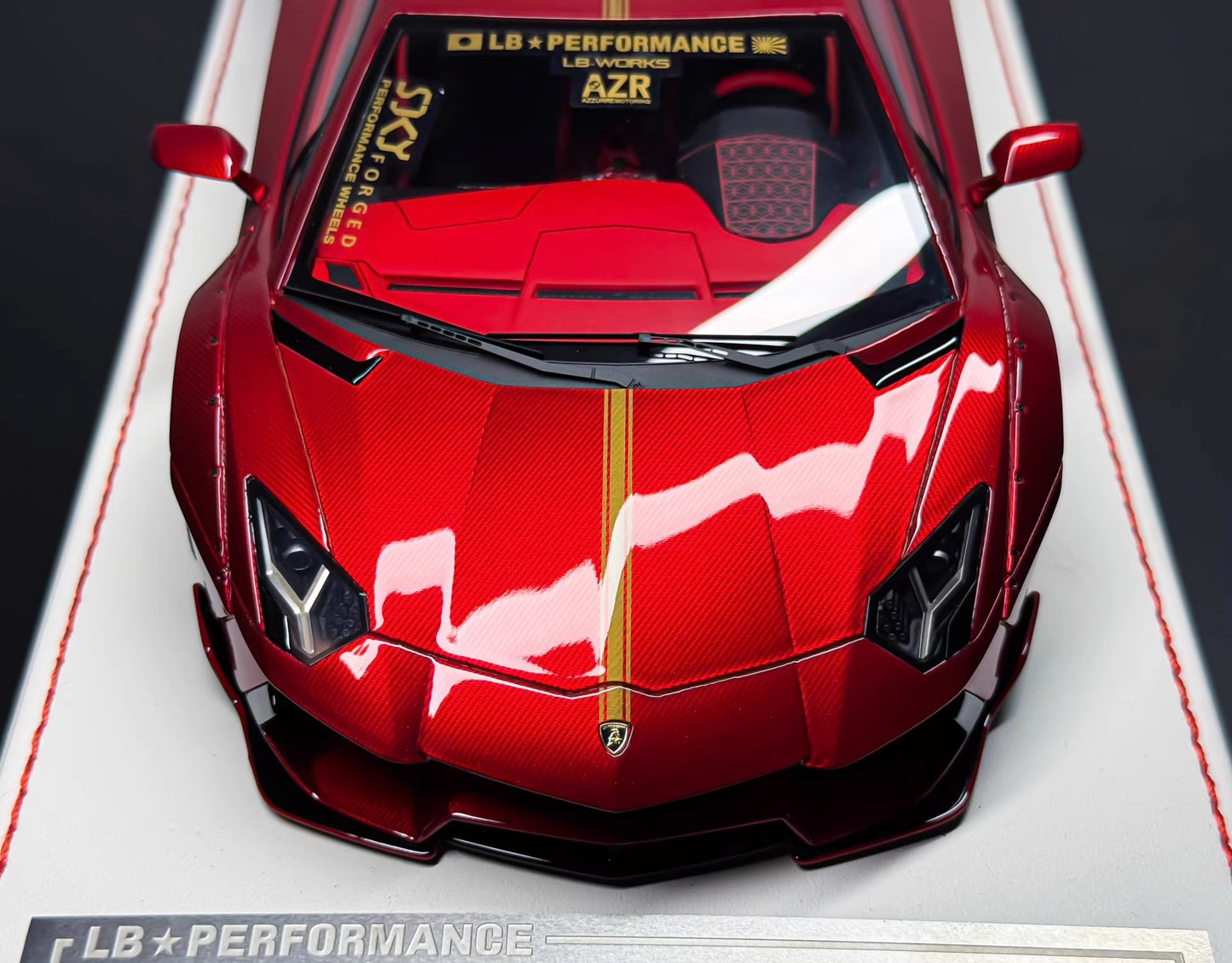 Davis & Giovanni 1/18 Lamborghini Aventador LP700-4 Liberty Walk Red Carbon Limited 10