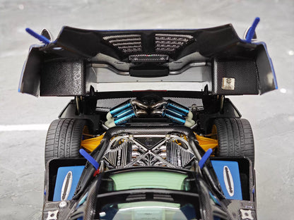 Almost Real 1/18 Pagani Zonda Tricolore Blue Carbon Diecast Model