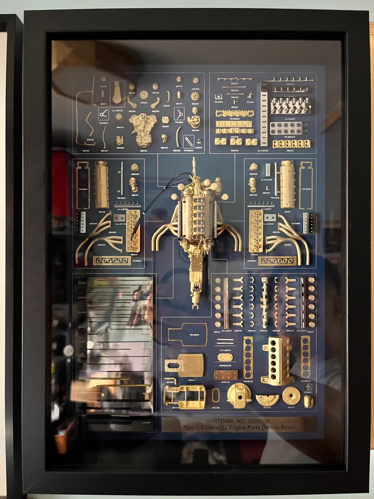 MARTISAN 1/18 Ferrari 250 GTO V12 Engine Brass Parts Display Board | Air Shipping from China