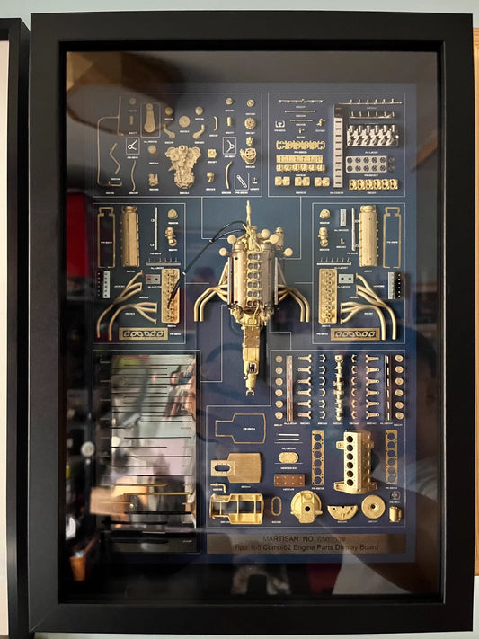MARTISAN 1/18 Ferrari 250 GTO V12 Engine Brass Parts Display Board | Air Shipping from China