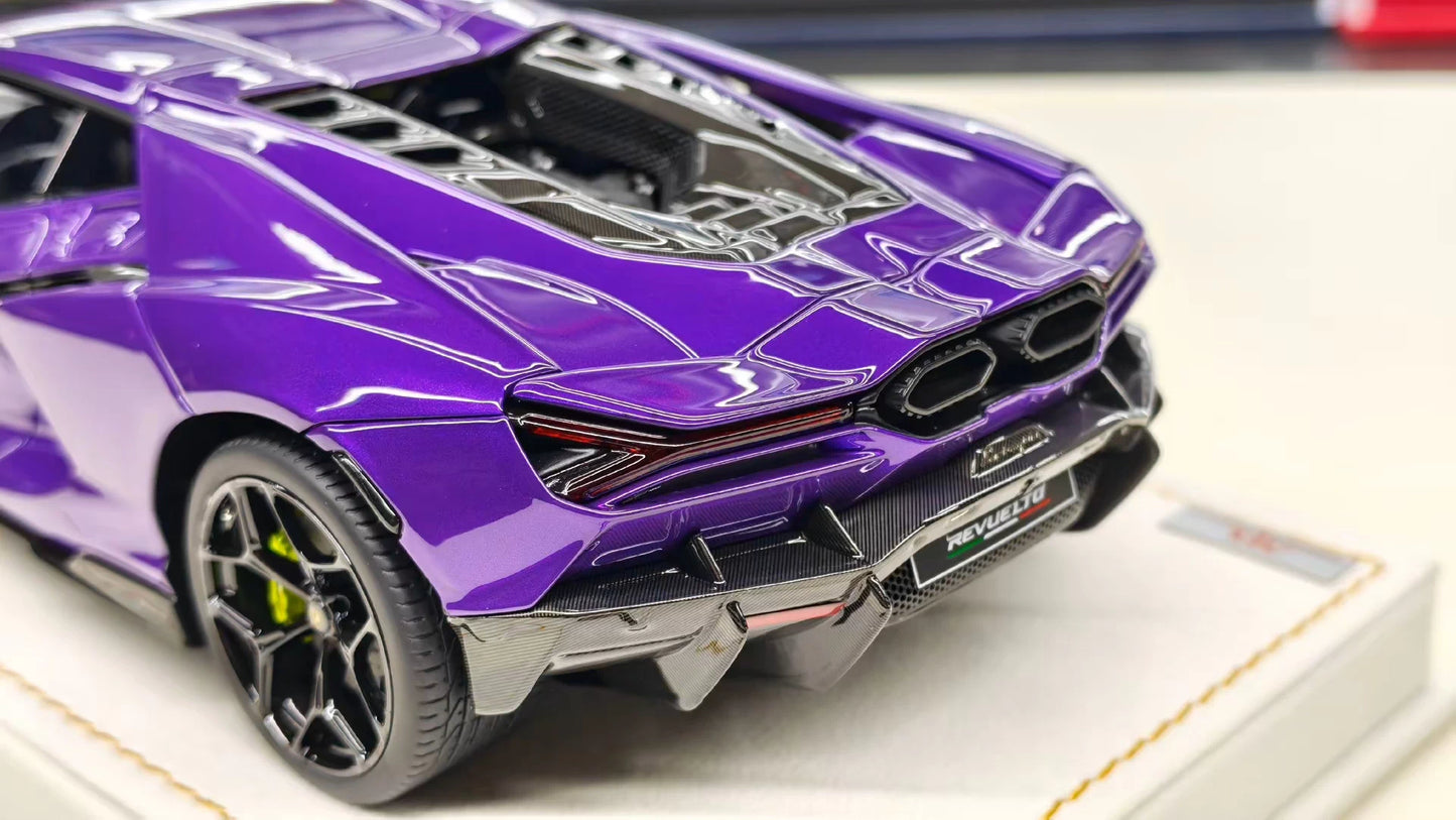 MR Collection Models 1/18 Lamborghini Revuelto Pigeon Purple Limited 25
