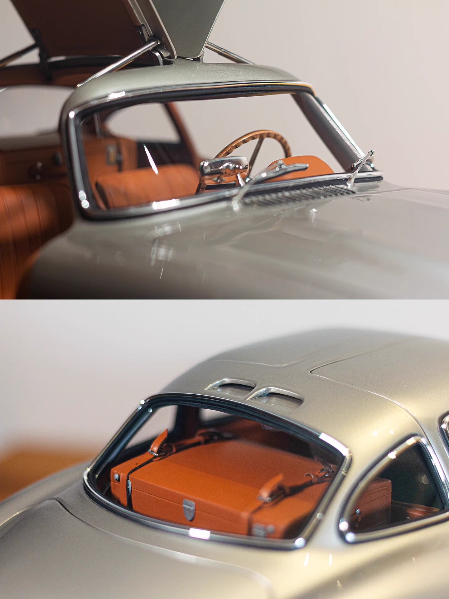 Amalgam 1/8 Mercedes-Benz 300SL – Silver Gullwing Coupe Model | Air Shipping from China