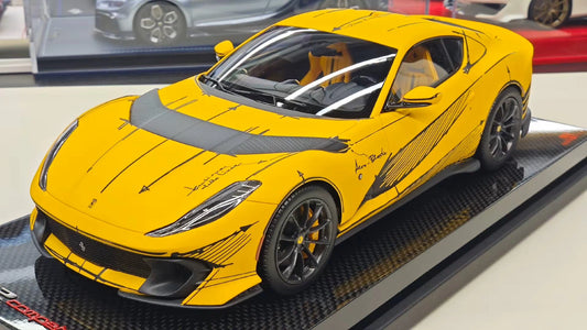 MR 1/18 Ferrari 812 Competizione Resin Model – Yellow Sketch “Art Car” (Limited 99) FE033SE