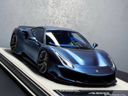 Davis & Giovanni 1/18 Ferrari 488 Pista Matte Ice Blue Resin Model Limited 20