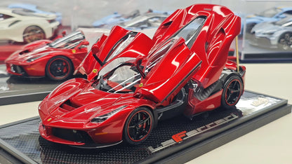BBR 1/18 Ferrari LaFerrari Diecast Model – Rosso Fuoco MET Full-Opening (Limited 333) BBR1822H8DIE