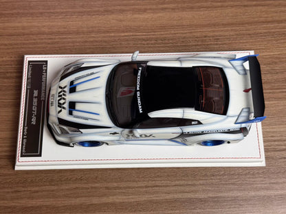 Davis & Giovanni 1/18 LB-Silhouette WORKS GT Nissan 35GT-RR “Freedom Gundam” Matte White (Limited 35)