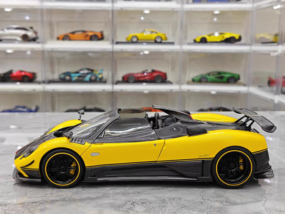 Almost Real 1/18 Pagani Zonda Cinque Yellow Carbon Diecast Model