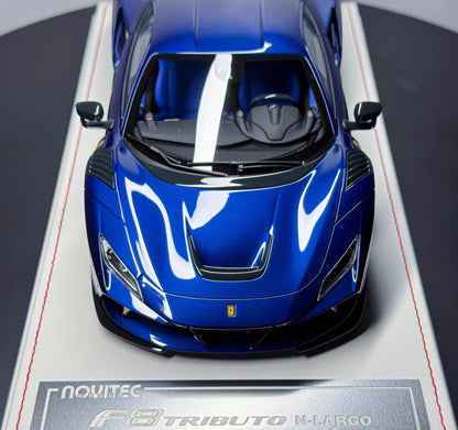 Davis & Giovanni 1/18 Ferrari F8 Tributo N-Largo Metallic Blue Resin Model Limited 15