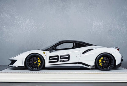 Davis & Giovanni 1/18 Ferrari 488 Pista Artist Edition No.99 White/Black Limited 30