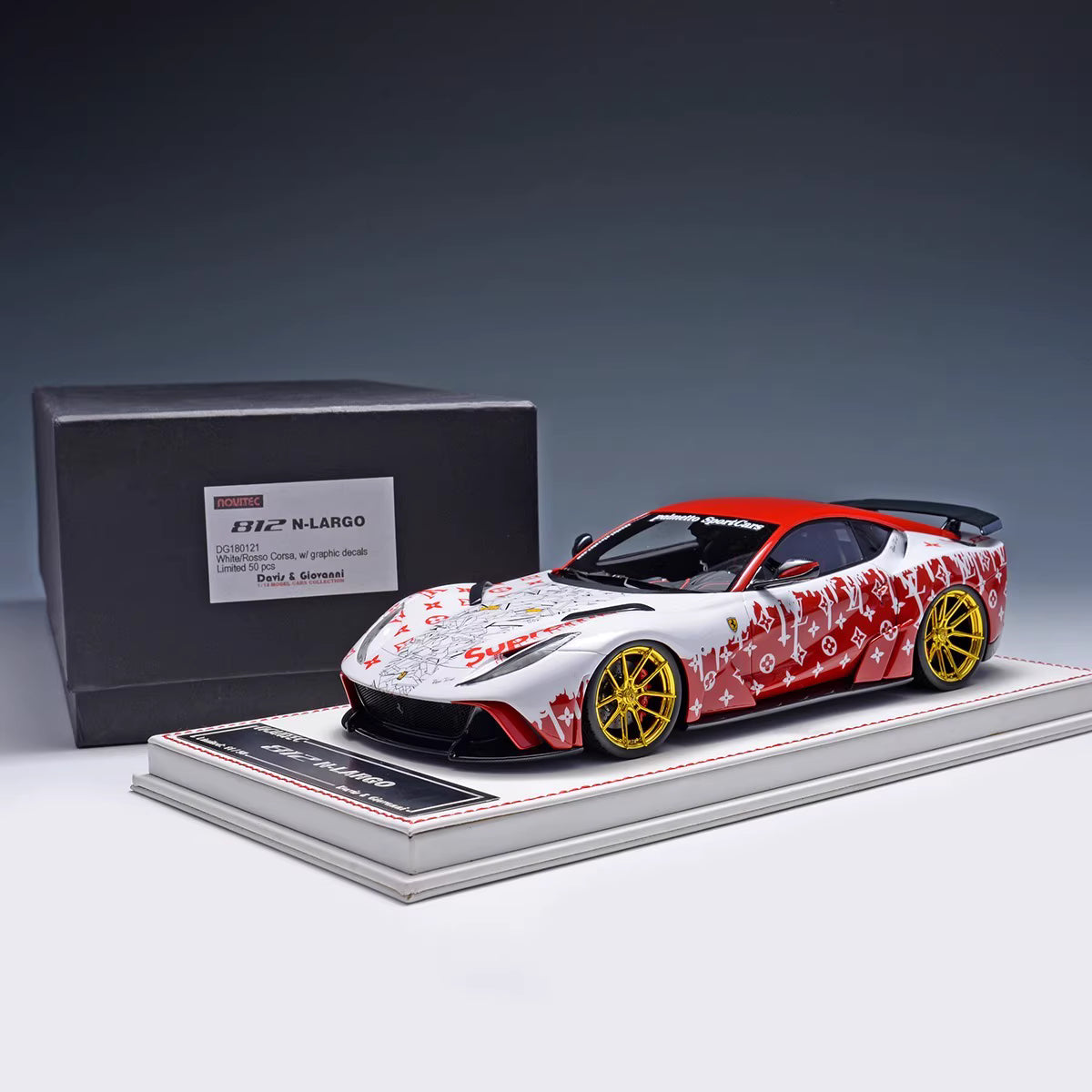 Davis & Giovanni 1/18 Ferrari 812 N-Largo Novitec Supreme x LV Limited Resin Model