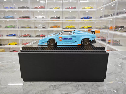 VIP 1/18 Lamborghini Countach LB Widebody Gulf Livery Resin Model with Display Case