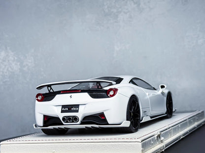 Davis & Giovanni 1/18 Ferrari 458 Italia SVR Pearl White Resin Model Limited 30