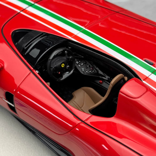 Hermes Collection 1/18 Ferrari Monza SP1 Resin Model Car – Rosso Tricolore