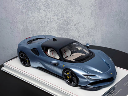 Davis & Giovanni 1/18 Ferrari SF90 Stradale Ice Blue Resin Model Limited 5