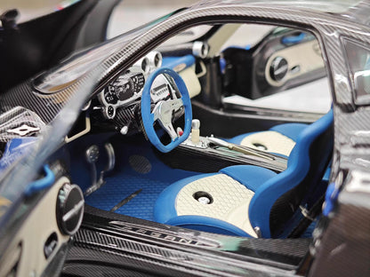 Almost Real 1/18 Pagani Zonda Tricolore Blue Carbon Diecast Model