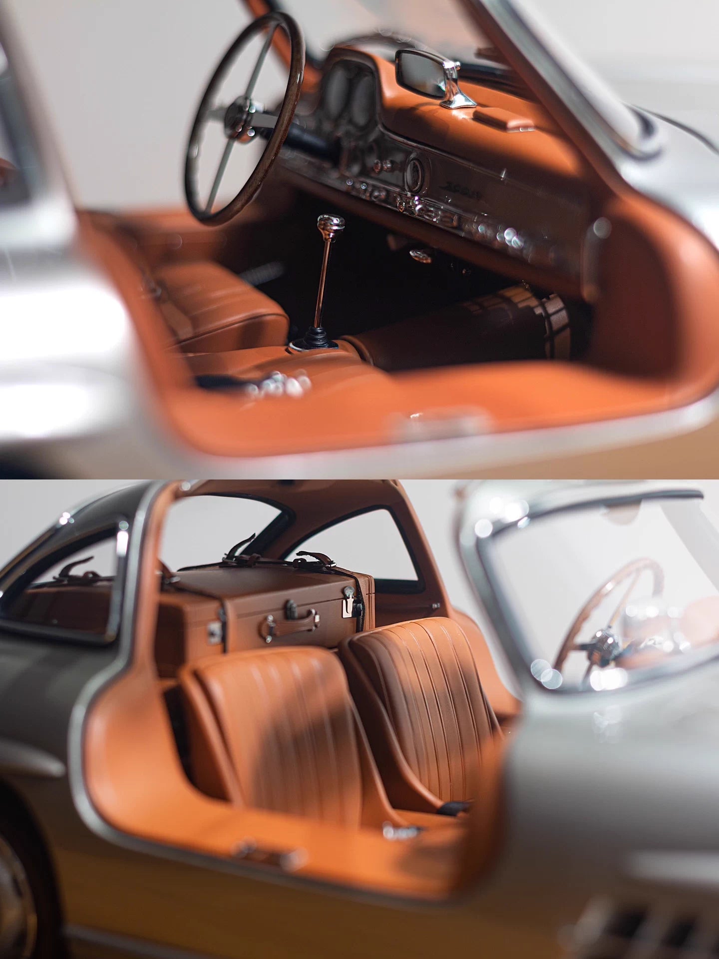 Amalgam 1/8 Mercedes-Benz 300SL – Silver Gullwing Coupe Model | Air Shipping from China