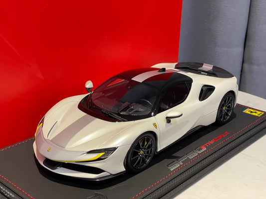BBR 1/18 Ferrari SF90 Stradale · Pearl White