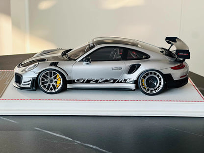 Davis & Giovanni 1/18 Porsche 911 GT2 RS MR 991 GT Silver Weissach Silver Wheels