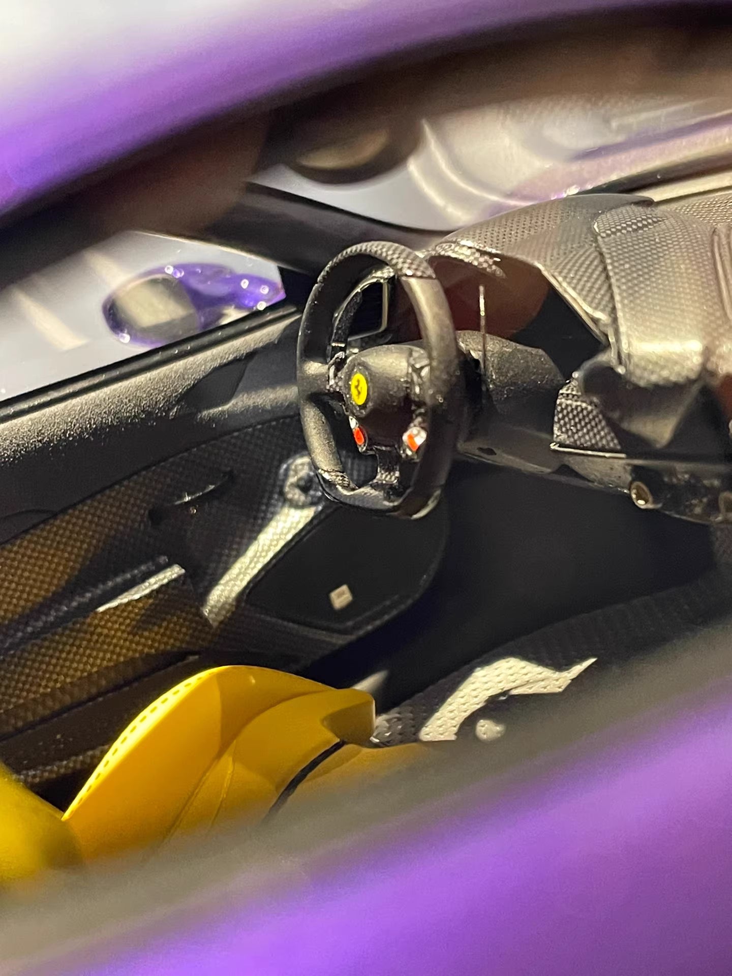 BBR 1/18 Ferrari 488 Pista · Viola with Yellow Stripe