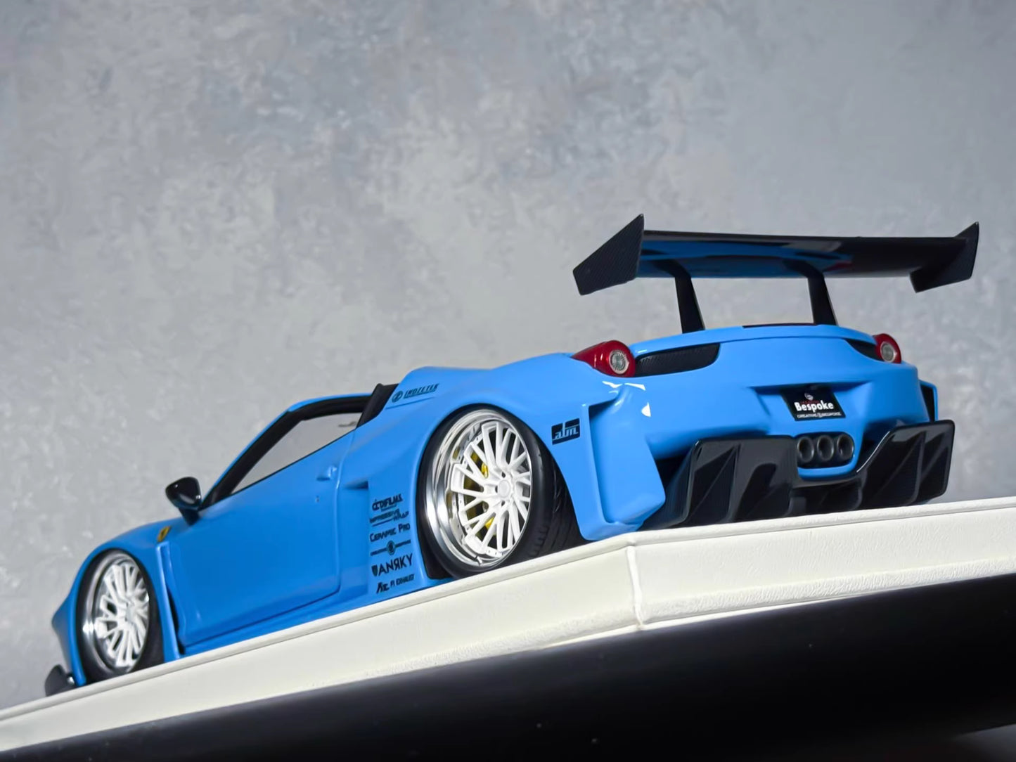Davis & Giovanni 1/18 Ferrari 458 GT Liberty Walk Sky Blue Resin Model Limited 10