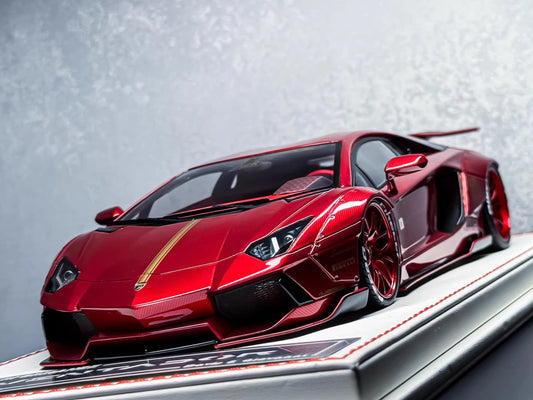 Davis & Giovanni 1/18 Lamborghini Aventador LP700-4 Liberty Walk Red Carbon Limited 10