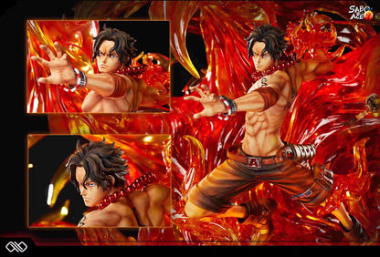 Tsume One Piece 1/6 Luffy Ace Sabo Flame Brothers Premium Resin Statue