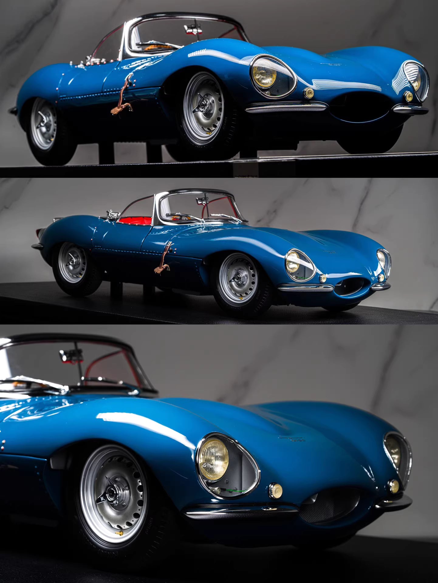 Amalgam 1/8 Jaguar XKSS Roadster – Classic Blue Model | Air Shipping from China