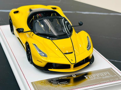 Davis & Giovanni 1/18 Ferrari LaFerrari Aperta Pearl Yellow No.1/10 HRE Wheels
