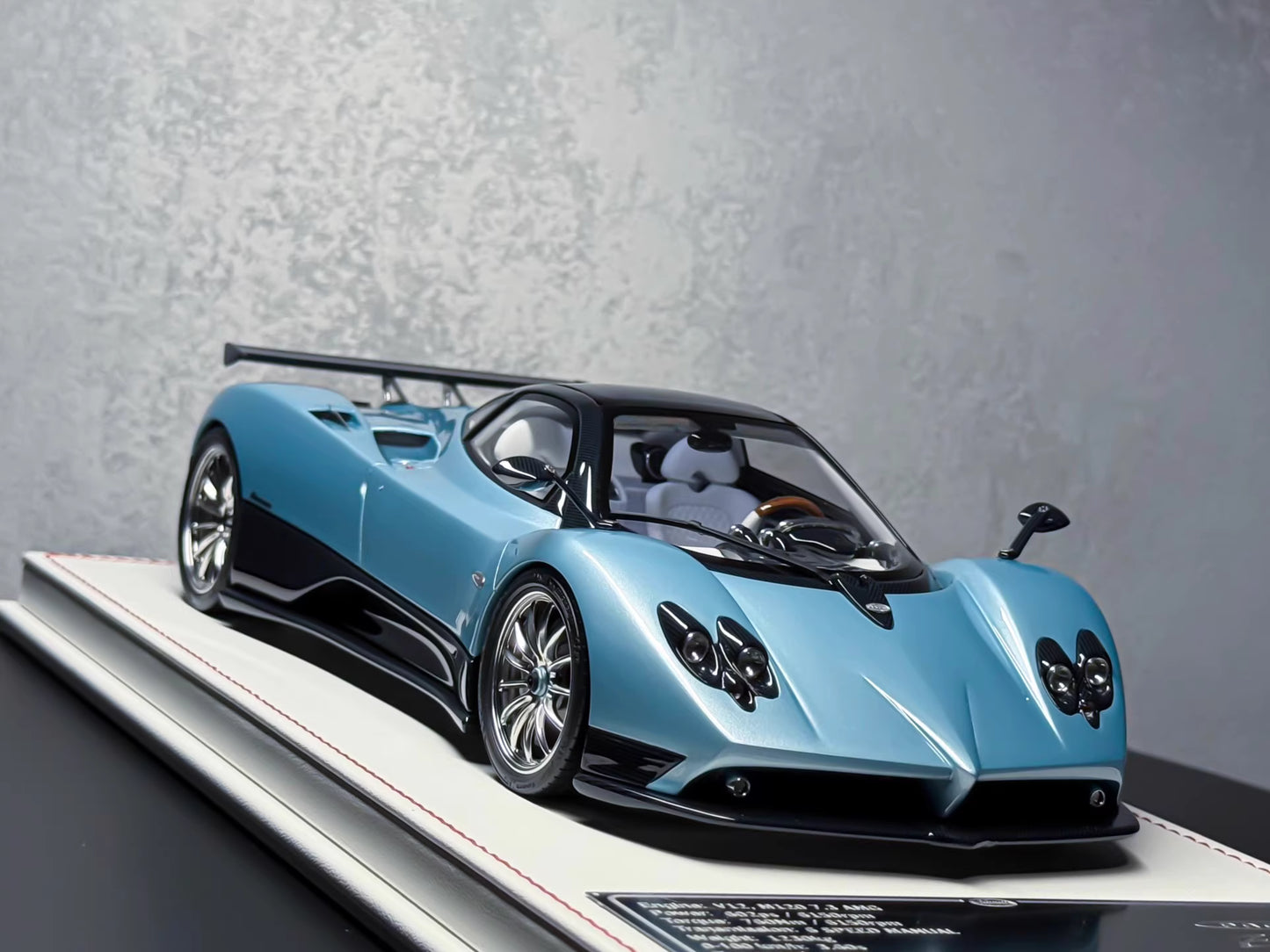Davis & Giovanni 1/18 Pagani Zonda F Ice Blue Resin Model Limited 8