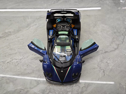 Almost Real 1/18 Pagani Zonda Tricolore Blue Carbon Diecast Model