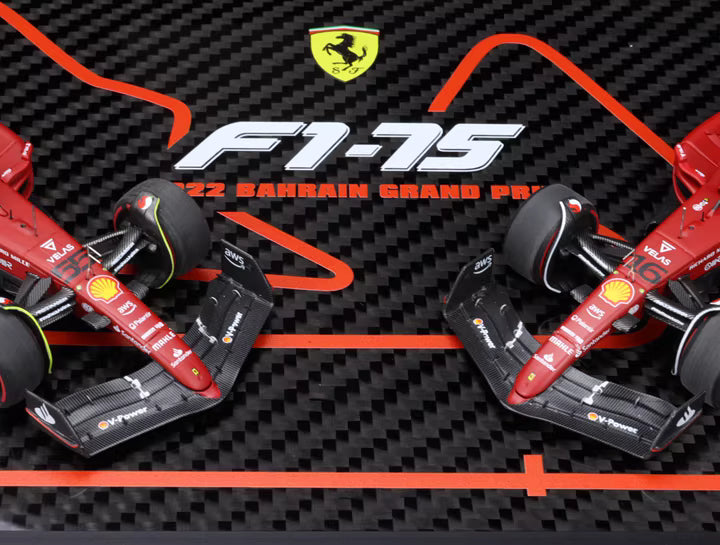 BBR 1/43 Ferrari F1-75 Bahrain GP 2022 Leclerc & Sainz 1–2 Set EMP75EX (Ltd 75)