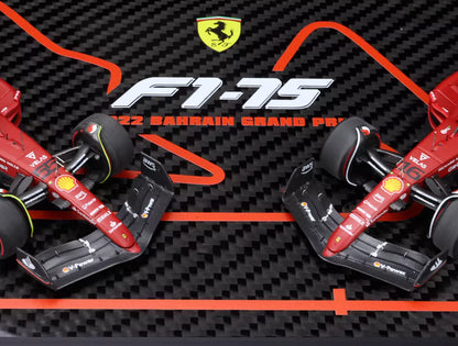 BBR 1/43 Ferrari F1-75 Bahrain GP 2022 Leclerc & Sainz 1–2 Set EMP75EX (Ltd 75)