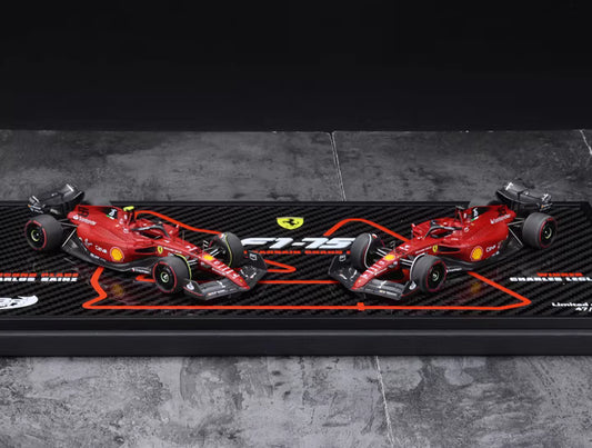 BBR 1/43 Ferrari F1-75 Bahrain GP 2022 Leclerc & Sainz 1–2 Set EMP75EX (Ltd 75)