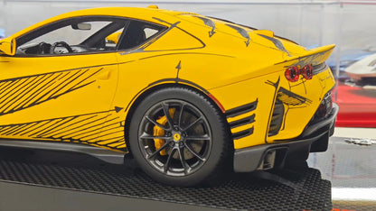 MR 1/18 Ferrari 812 Competizione Resin Model – Yellow Sketch “Art Car” (Limited 99) FE033SE