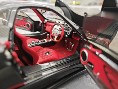 Almost Real 1/18 Pagani Zonda Cinque Exposed Carbon Diecast Model