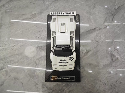 VIP 1/18 Lamborghini Countach LB Widebody White Resin Model with Display Case