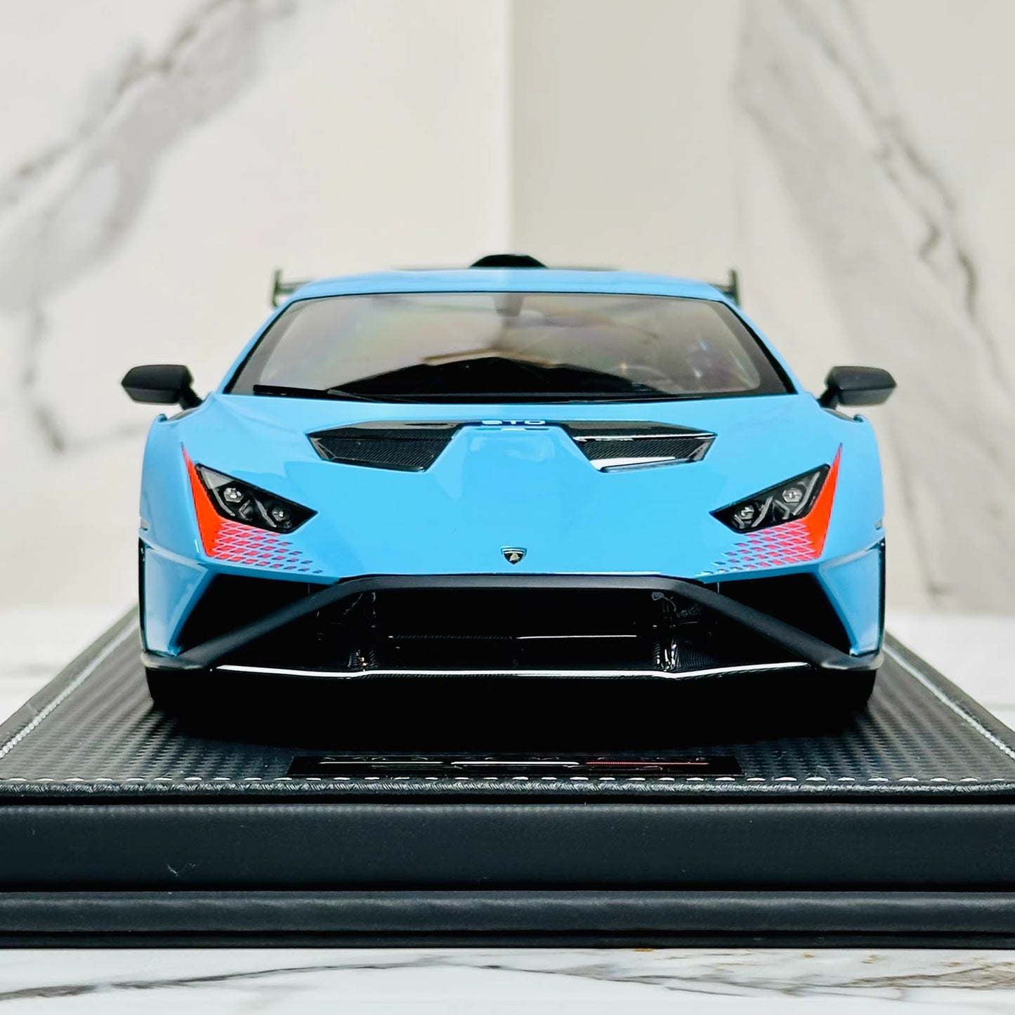 MR Collection 1/18 Lamborghini Huracán STO Sky Blue One-Off Resin w/ COA