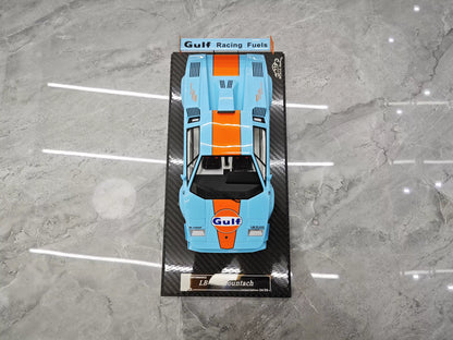 VIP 1/18 Lamborghini Countach LB Widebody Gulf Livery Resin Model with Display Case