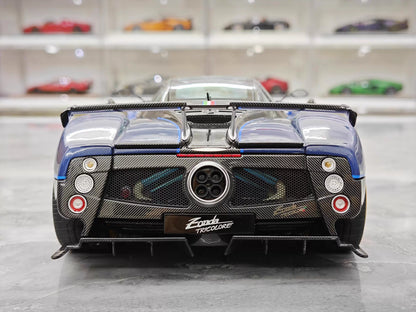 Almost Real 1/18 Pagani Zonda Tricolore Blue Carbon Diecast Model