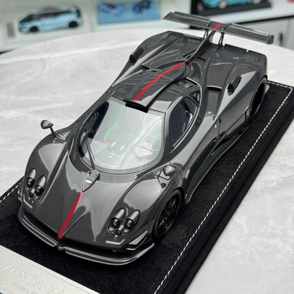 HH 1:18 Pagani Zonda 760 (Zonda Specials) Hardtop Resin Model · Carbon Grey/Red Stripe