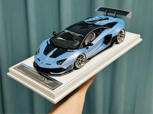 Davis & Giovanni 1/18 Lamborghini Aventador LP770-4 SVJ L13WK Sky Cyan | Limited 15